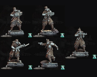 3D Printed Archvillain Games Deadmen Brigade - Morior Invictus Morior Light Infantry 28 32mm D&D