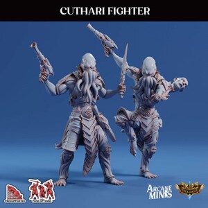 3D Printed Sordane Publishing Echoes of Madness - A Sordane Stories Cuthari Fighter 28 32mm D&D