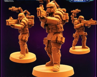 3D Printed Papsikels Cyberpunk Sci-Fi Watanabe Pulse Trooper Cyber Saga - 28mm 32mm