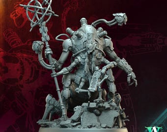 3D Printed Archvillain Games Bishop of the Atomcore Atomcore Conclave 28 32mm D&D