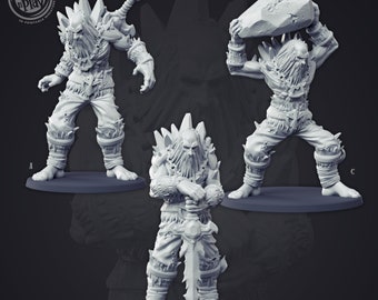 3D Printed Cast n Play Frost Giants Set A Giant Mine Siege 28mm 32mm D&D