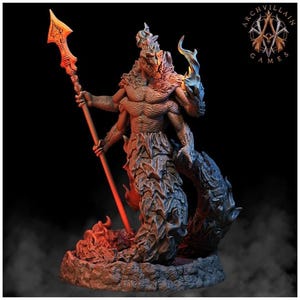 3D Printed Archvillain Games Magma Lords - Salamander Lords 28mm 32mm D&D
