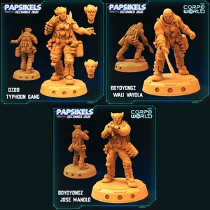 3D Printed Papsikels Typoon Gang Set 28mm 32mm