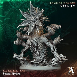 3D Gedruckt Archvillain Spiele Spore Hydra Erzfeind Bestiary Vol. XVIII 28 32 mm D & D