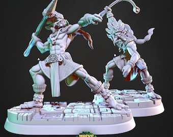 3D-geprinte Cast n Play Izel, Ranged Warrior-maskers van Kiimil 28 32mm D&D
