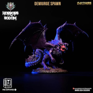 3D-geprinte kleicyanide Horrors of Sodom - Demiurg Spawn 28 mm 32 mm D&D