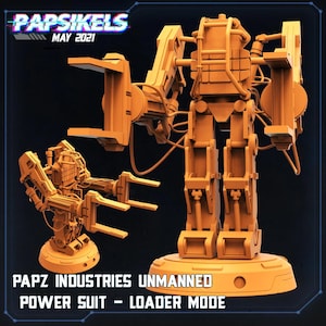 3D Printed Papsikels Papz Industries Unmmanned Powersuit Loader Mode Aliens vs Humans 28mm 32mm