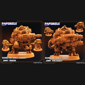 3D Printed Papsikels Cyberpunk Rambutan Space Loader Set - 28mm 32mm