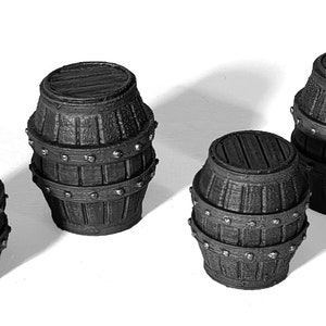 D&D Miniature Wirtshäuser Barrels für Tabletop Fantasy Kriegsspiele | 28mm | Pfadfinder-Miniatur | d&nd Miniatur