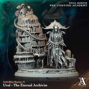 3D gedruckte Archvillain Spiele Urul Der Ewige Archivar Erzvillain Bestiary Vol. X 28 32mm D&D