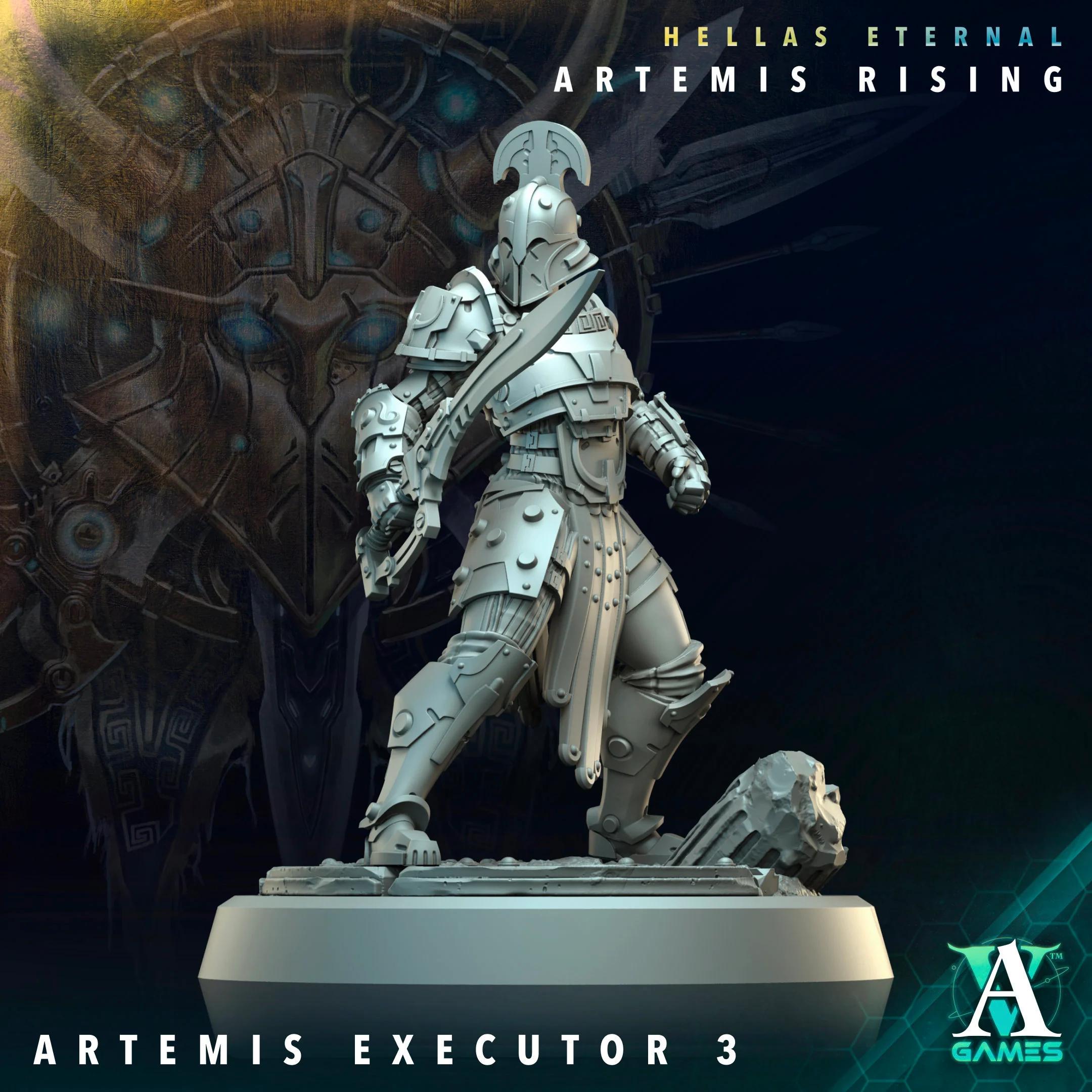 Artemis Rising Vocal 3D Printed Archvillain Games the First Vestal Artemis Hunters Executors ...