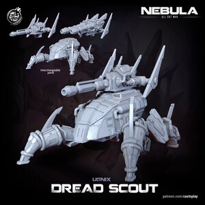 Impreso en 3D Cast n Play Ugnix Dread Scout Nebula All Out War 28mm 32mm D&D