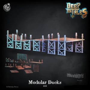 3D Printed Cast n Play Modular Docks Deep Sea Tales 28mm 32mm D&D
