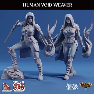 3D Printed Sordane Publishing Arcane Minis Human Void Weaver Swindler's Luck Part Two 28 32mm D&D