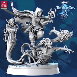 3D Printed STL Miniatures Malcor Core Characters The Frost City 3 28 - 32mm War Gaming D&D
