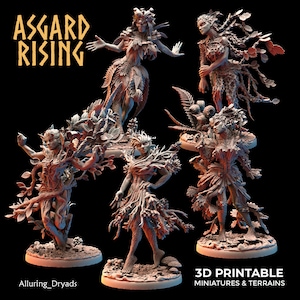 3D Printed Asgard Rising Alluring Dryads 28 32 mm Wargaming DnD