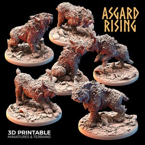 3D Printed Asgard Rising Royal Battle Lynxes 28 32 mm Wargaming DnD
