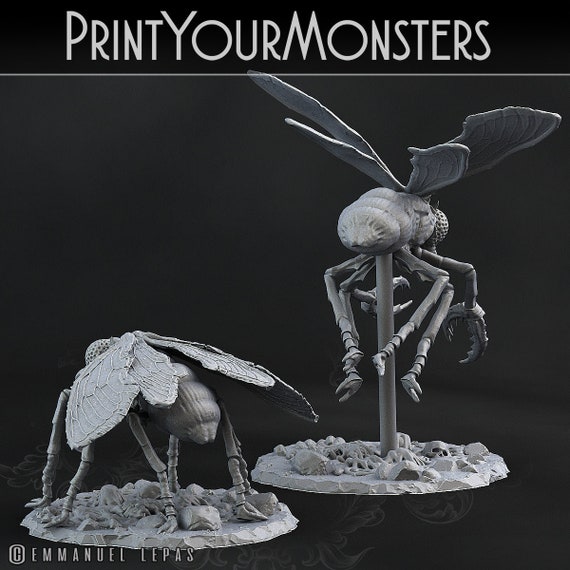 3D Printed Print Your Monsters Giant Flies Total Insects 28mm - 32mm D&D  Wargaming - Etsy