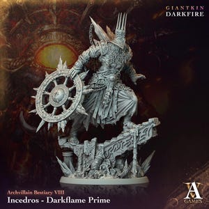 3D Gedruckt Archvillain Spiele Incedros Darkflame Prime Archvillain Bestiary Vol. VIII 28 32mm D&D