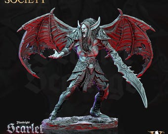3D Printed Archvillain Games Archvillain Society Vol XVI Werebat Elf - Kirath the Sentinel 28mm 32mm D&D