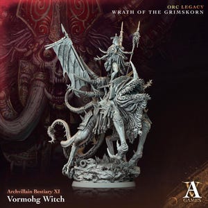 3D Gedruckt Archvillain Spiele Vormohg Witch Archvillain Bestiary Vol XI 28 32mm D & D