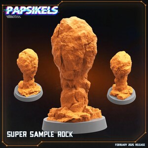 Papsikels Super Sample Rock stampato in 3D Febbraio 2025 Scifi 28 mm 32 mm