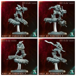 Juegos de Archvillain impresos en 3D Host of Paranoia Orbita Hellscape Oblivion Court 28 32 mm D&D