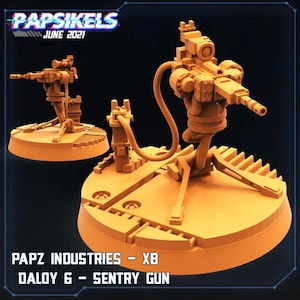 3D-geprinte Papsikels Papz Industries Xb Daloy 6-7 Sentry Guns Aliens vs Humans Part 2 28 mm 32 mm