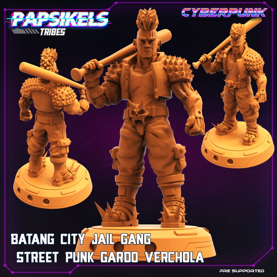 3D Printed Papsikels Cyberpunk Sci-fi Batang City Jail Gang Street Punk ...