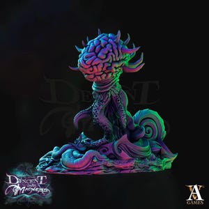 3DPrinted Archvillain Games Descent into Madness - Elder Brain 28mm 32mm D&D