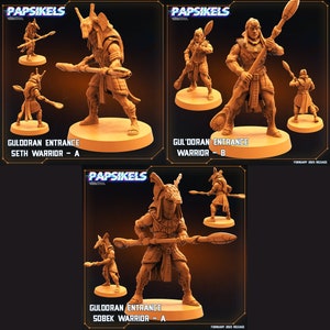 3D Printed Papsikels Cyberpunk Sci-Fi - Guldoran Entrance Warrior Set - Star Entrance 28mm 32mm
