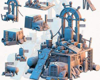 3D Printed Cast n Play Display Throne Dump City Set 28mm 32mm D&D