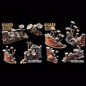 3D Printed Asgard Rising Fungi Ruins 28 32 mm Wargaming DnD