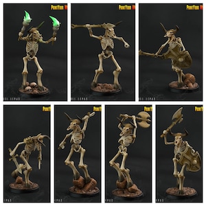3D Printed Print your Monster The Ancient Bones Pack - Bone Minotaurs 28mm 32mm D&D