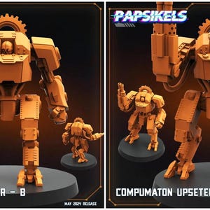 3D Printed Papsikels Compumaton Upseter Set Democracy Troopers Bugs and Bots 28mm 32mm