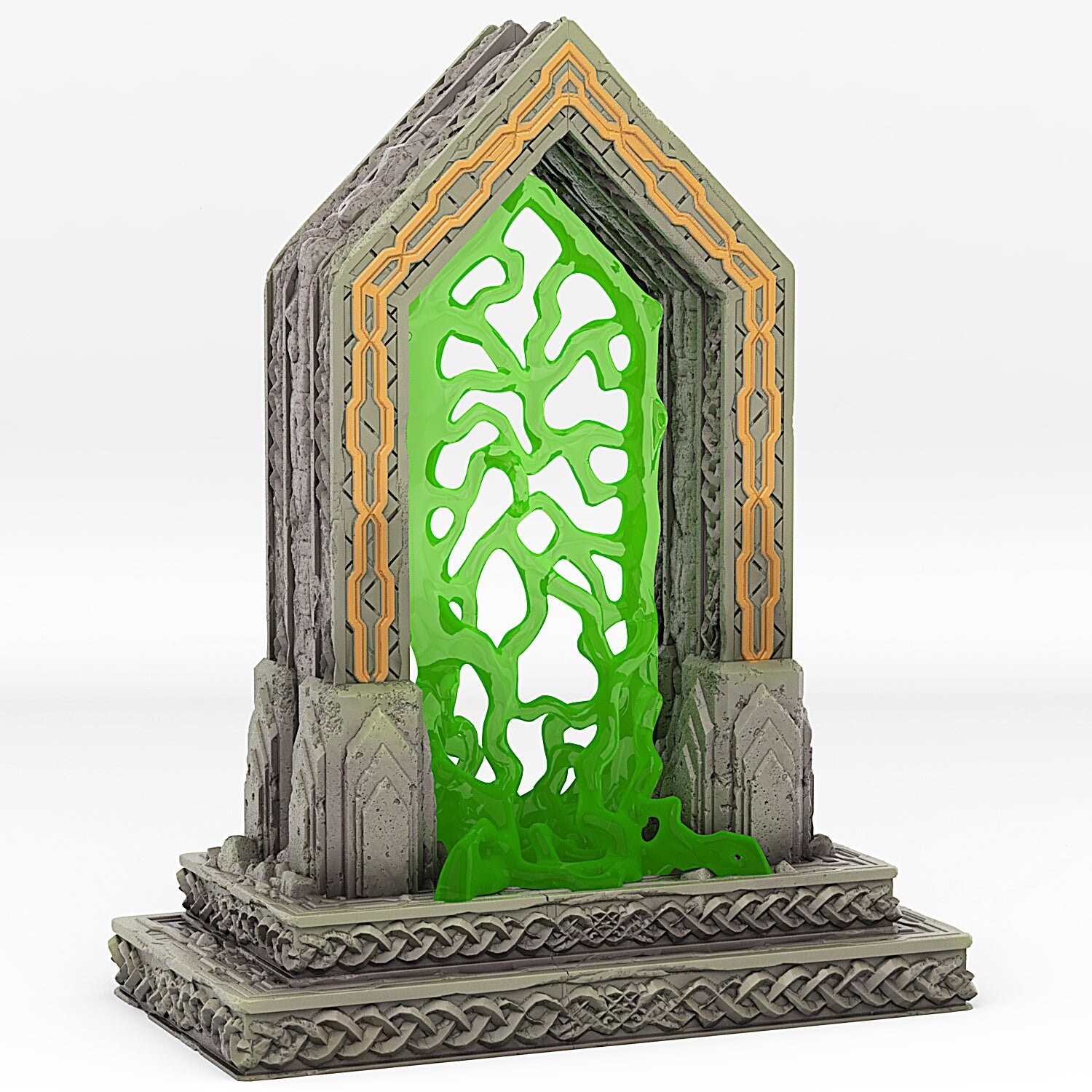3D-geprinte fantastische portalen en effecten Moria Portal 28 mm - 32 mm D&D Wargaming