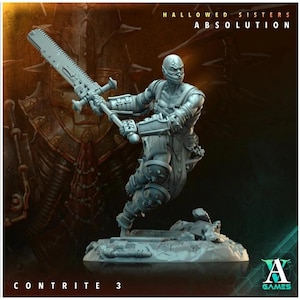 Archvillain Games impreso en 3D Contrite Hallowed Sisters Absolution 28 32 mm D&D