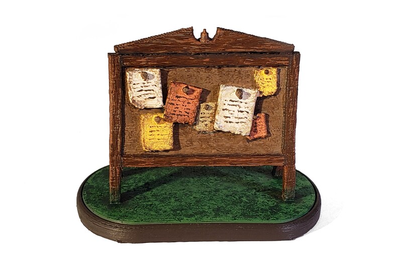 Handpainted Dnd Miniature Quest Bulletin Notice Board Etsy