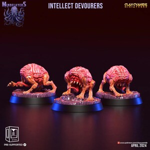 3D-geprinte kleicyanide Intellect-verslinders 28 32 mm D&D
