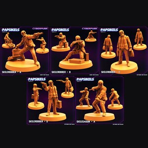 3D Printed Papsikels Cyberpunk Sci-Fi Skelerobber Set - 28mm 32mm