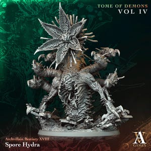 Bestiario de Archvillain Games Spore Hydra impreso en 3D, vol. XVIII, 28-32 mm, D&D