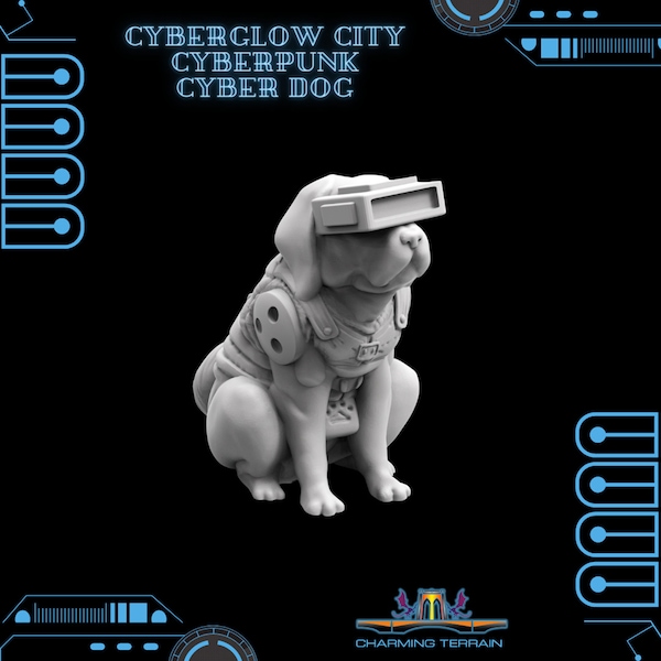 3d-печать CyberGlow City Kickstarter Cyberpunk Cyber ​​Dog Oчаровательн! 28 uter 32 м | боевой мair | tidak ada | | Shadowrun