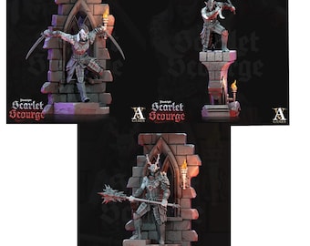 3D Printed Archvillain Games Bloodspawn Templars 28 32mm D&D