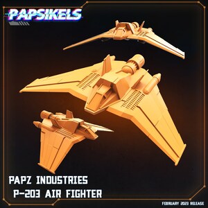 3D Printed Papsikels Cyberpunk Sci-Fi - Papz Industries P 203 Air Fighter - 28mm 32mm