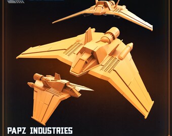 3D Printed Papsikels Cyberpunk Sci-Fi - Papz Industries P 203 Air Fighter - 28mm 32mm