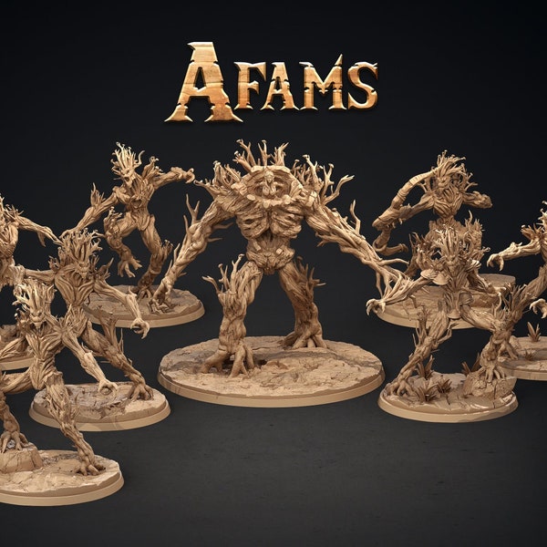 3D Printed Clay Cyanide Afams Treefolk Treant Factions Ragnarok D&D