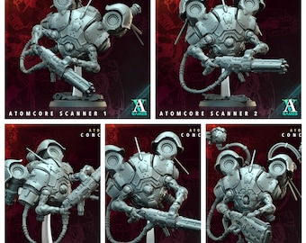 3D Printed Archvillain Games Atomcore Scanner Atomcore - Conclave 28 32mm D&D