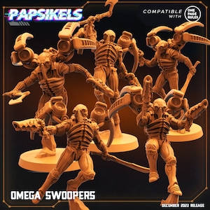 3D Printed Papsikels Omega Swoopers 28mm 32mm