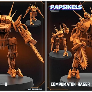 3D Printed Papsikels Compumaton Rager Set Democracy Troopers Bugs and Bots 28mm 32mm