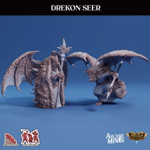 3D Printed Sordane Publishing Frosts of Issenzar - A Sordane Stories Renders Frosts of Issenza Drekon Seer Elder 28mm - 32mm D&D Wargaming